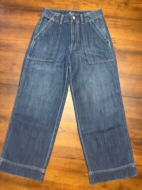 GAP Indigo Wide-Leg Denim Pants